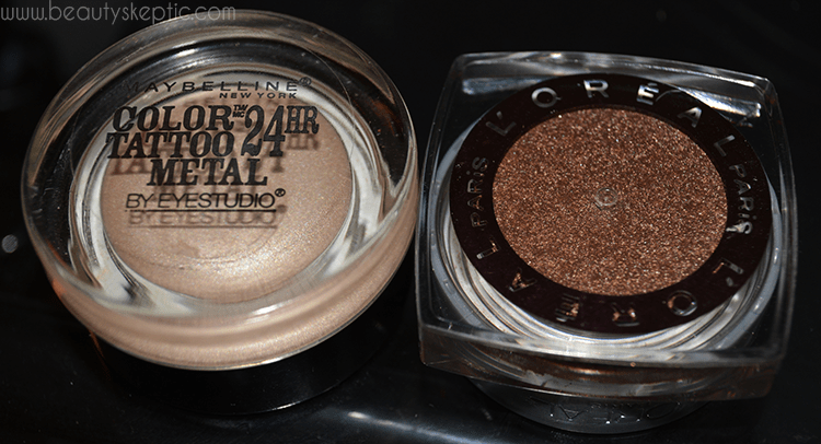 L'Oreal and Maybelline Gel Shadows - Packaging, Bottom