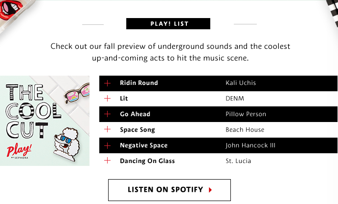 Sephora Play List